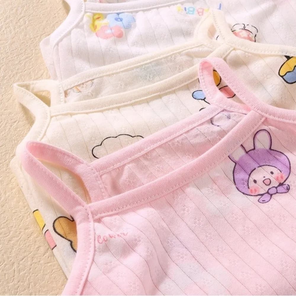Casual Soft Toddler Clothes Suit Cotton Printing Vest Shorts Set Loungewear 1-4 Years