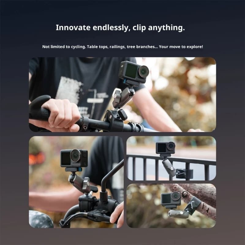 Morsetto per fotocamera antiurto T3LB per Action 3/4/5P Costruzione in alluminio Regolazione inclinazione a 180° Rilascio