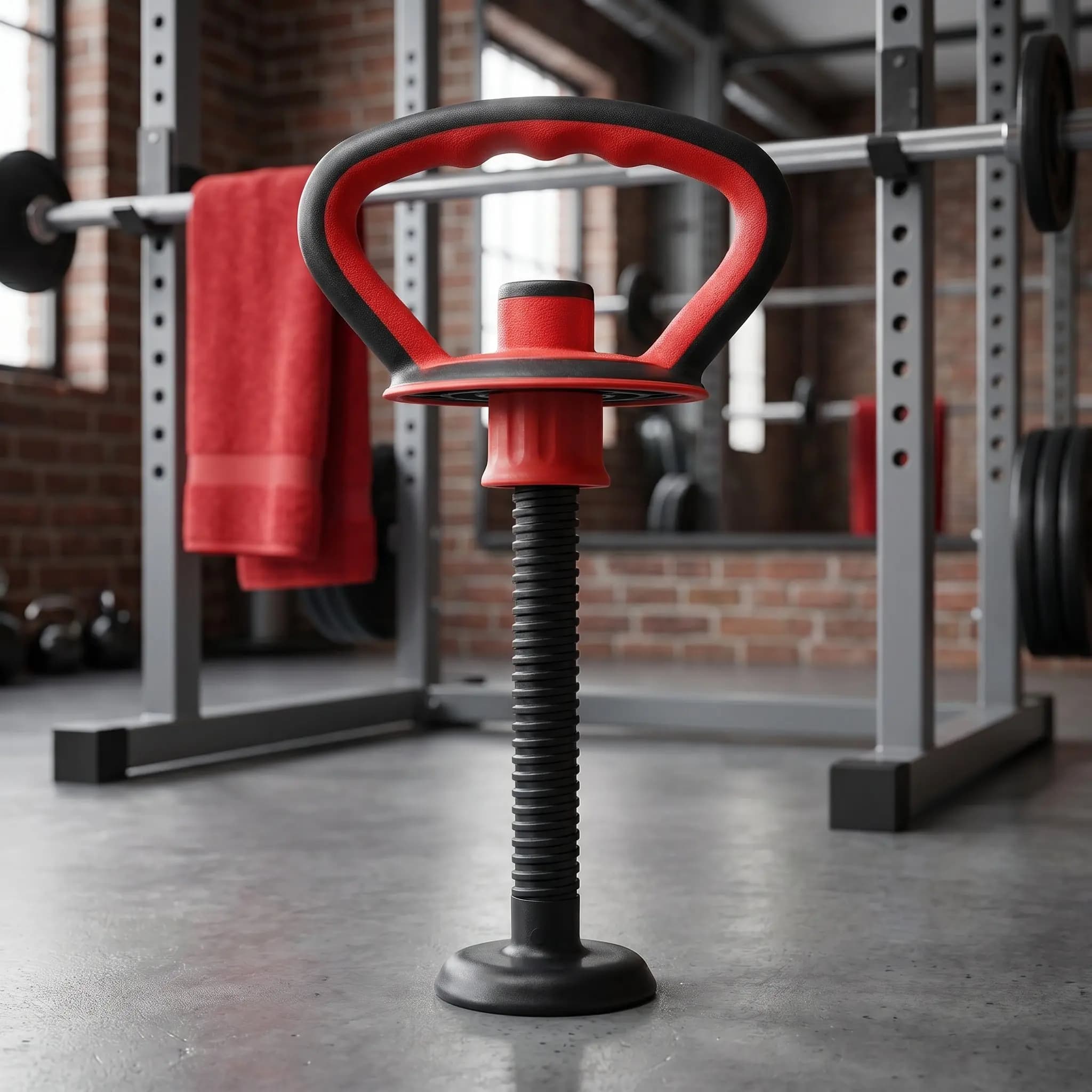 1Set Adjustable Kettlebell Grip Handle Sturdy Base Fast Assembly Ergonomic Design for Strength Training Body Shaping Workout