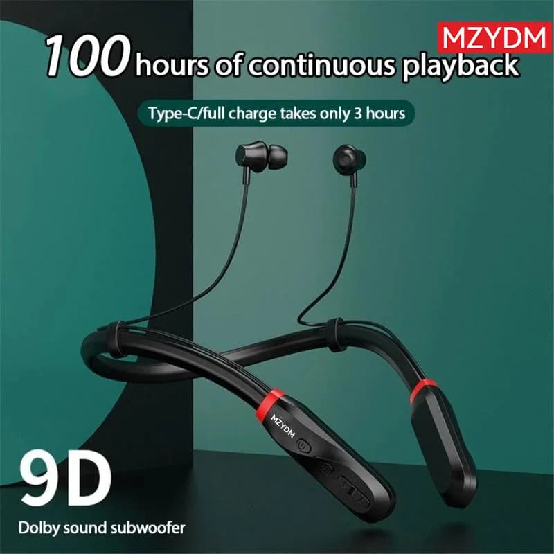MZYDM Cuffie Bluetooth senza fili Riproduzione di 200 ore i35 Auricolari con archetto da collo Suono 9D Cuffie sportive stereo Auricolari TWS per Xiaomi