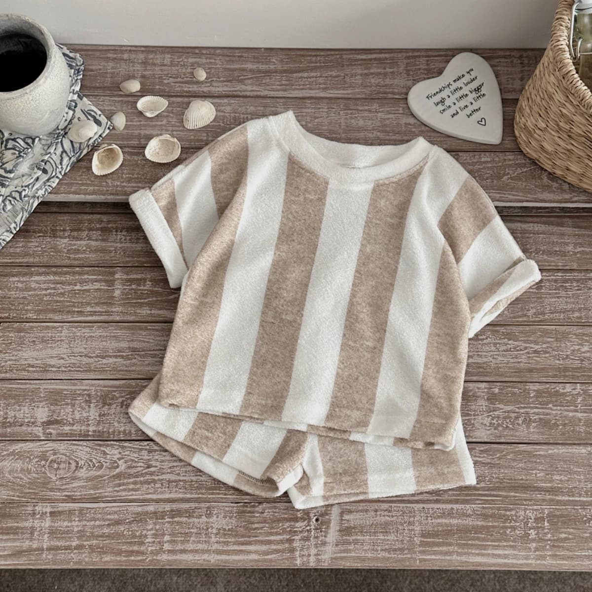Kids Clothes Children's Striped Suit Short-sleeved+shorts 2-piece T-shirt Summer Baby Clothes Children Clothing Boys Girls