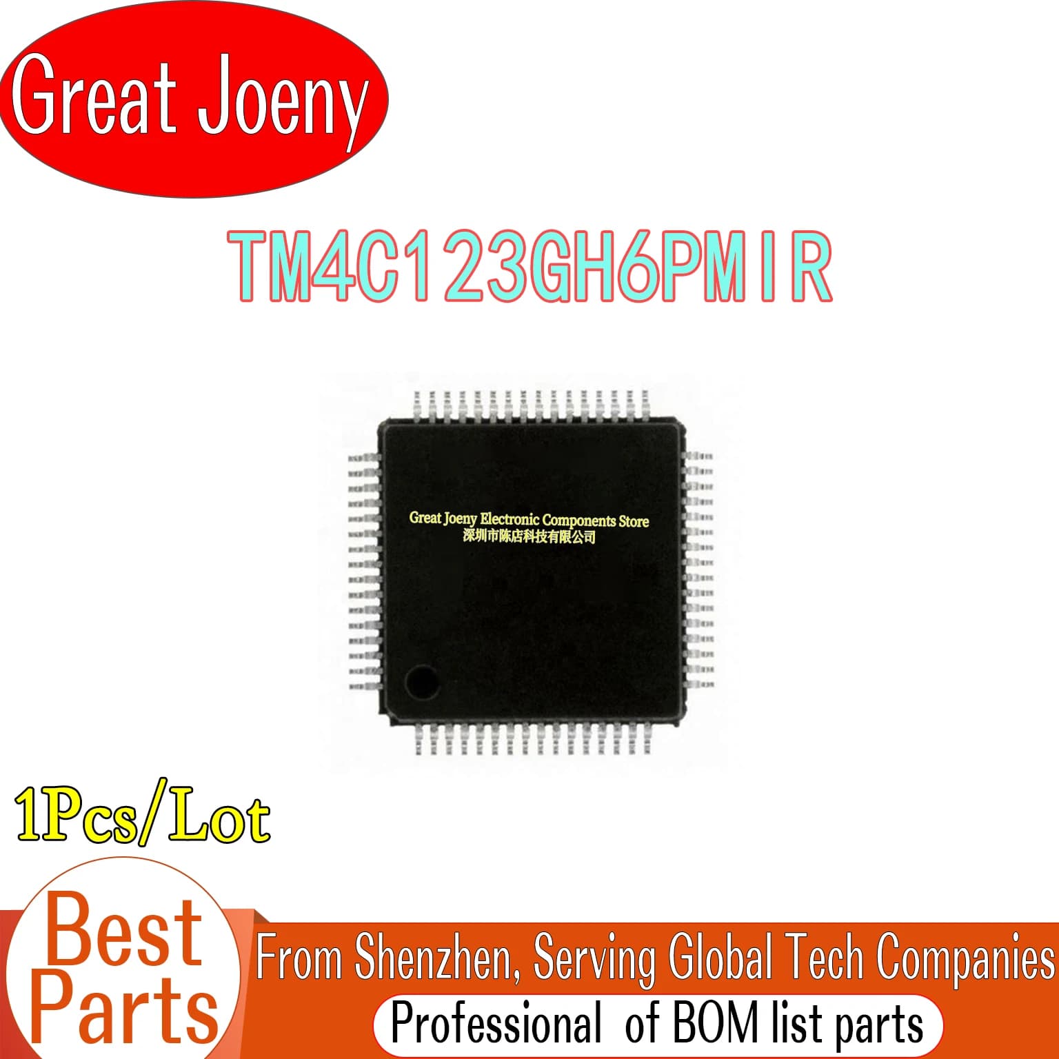 100% nuovo originale TM4C123GH6PMI TM4C123GH6PMIR IC MCU 32BIT 256KB FLASH Chipset LQFP-64