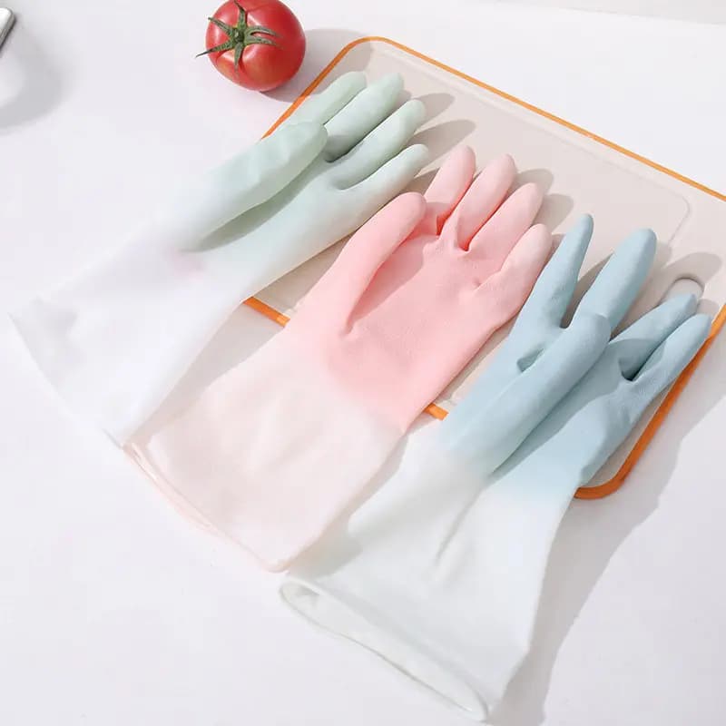 Guanti per Lavare i Piatti per Donne, in Gomma Latex per Cucina, Resistenti, Impermeabili, in Plastica, per Uso Domestico