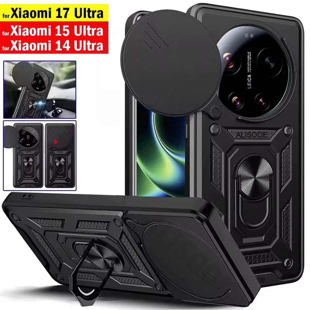 Basic armor for Xiaomi 14 Ultra 15 Ultra Redmi A4 14C POCO C75 Camera ring support Protective cover Capa