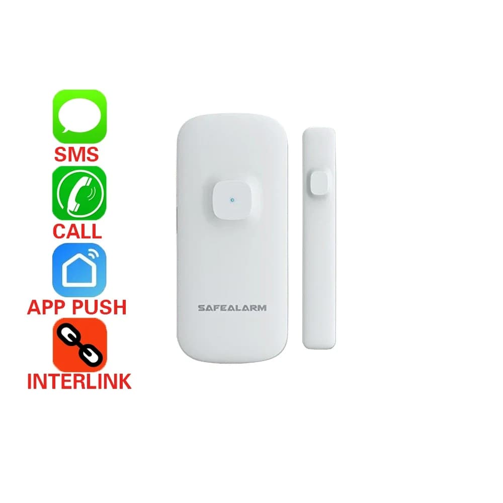 Allarme porta aperta Smart Home Rilevatore di contatti porta magnetica wireless 2.4G WIFI Tuya Batteria ricaricabile intelligente Google Alexa