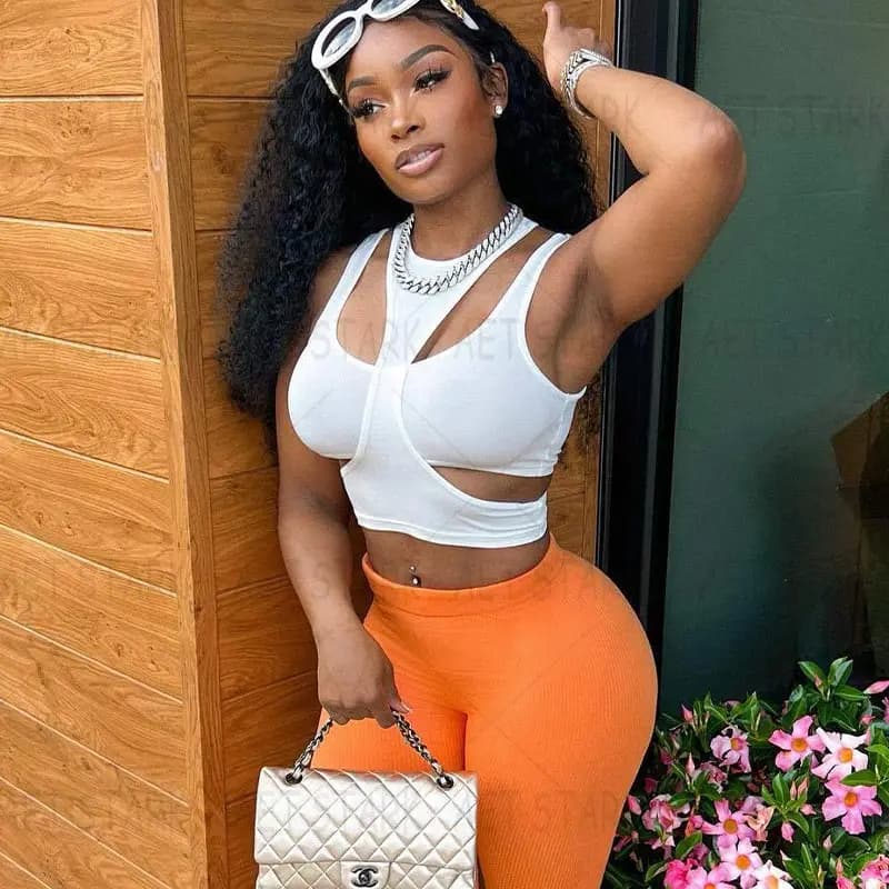 Y2k Sexy Bianco Cut-Out T-shirt da donna Senza maniche Slim T Shirt Abbigliamento femminile 2023 Moda estiva Crop Top Donna Camisetas Tees