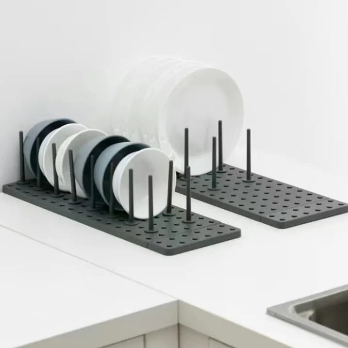 Multifunctional Kitchen Drawer Storage Rack, Organizer for Plates, Cups, Pans & Pot Lids