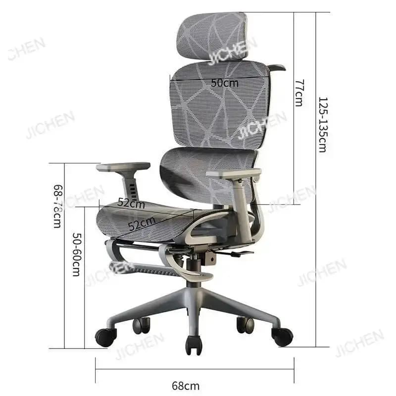 Sedia per computer da gioco elettronica Supporto per schienale ergonomico regolabile, sedia da ufficio Sedia Mobili per sedia a rotelle