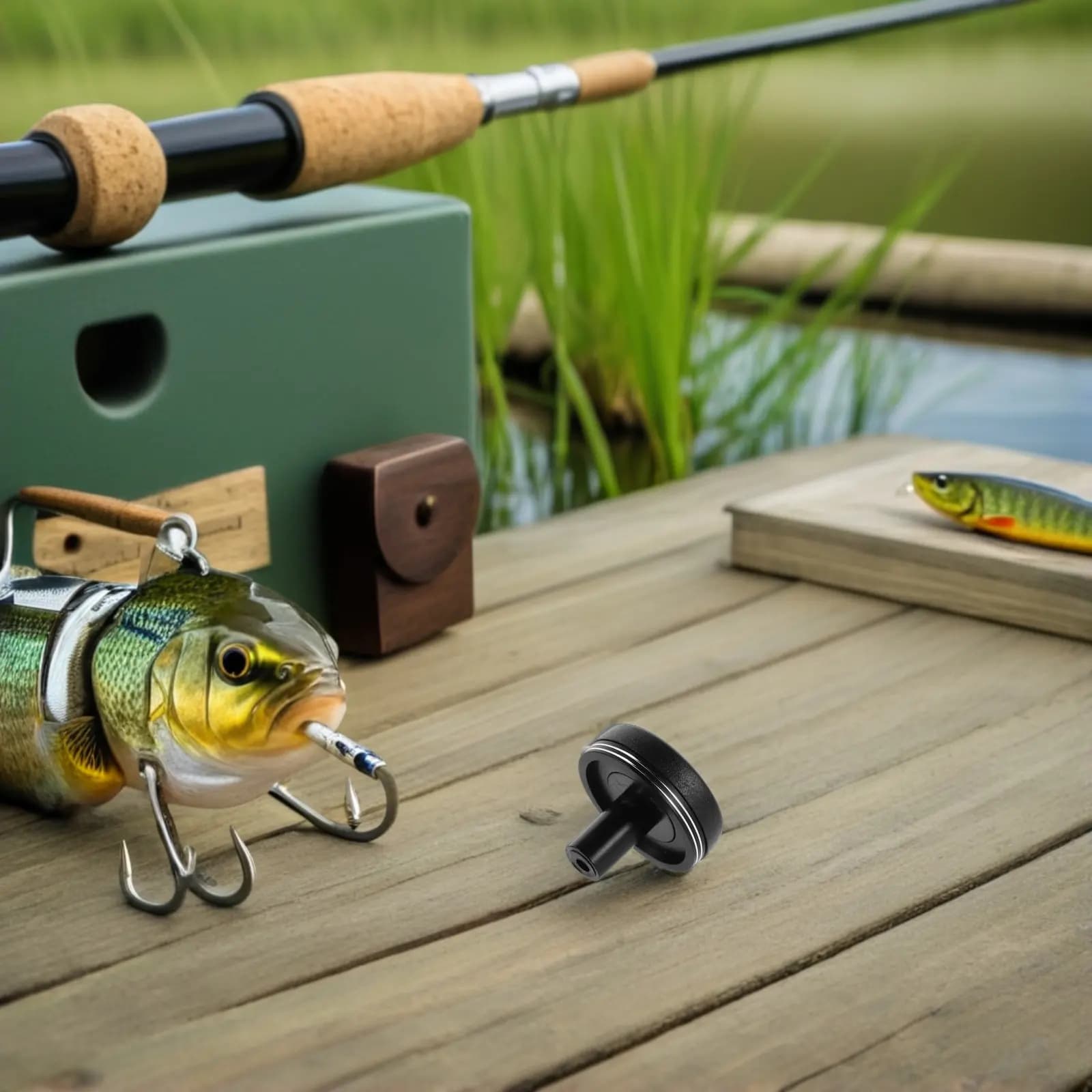 Tappo per Canna da Pesca in Lega di Alluminio Nero 8mm, Protezione per Canna da Lure, Cuscinetto Terminale, Accessori per la Pesca all'Aperto, Ricambio Impugnatura Canna