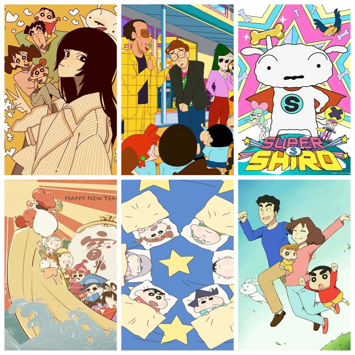 500/1000pcs Adult Jigsaw Puzzles Crayon Shin-chan Anime Suitable for Adults & Families - Challenging Large Pieces, Portable