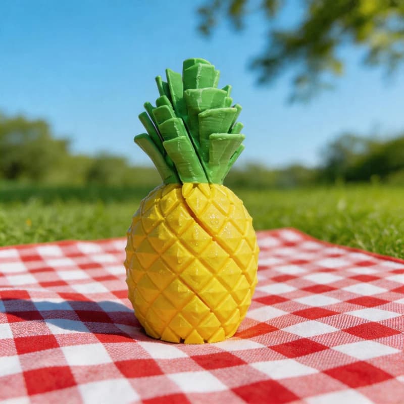 Simpatico Giocattolo Antistress a Forma di Ananas: Figurina Decorativa da Scrivania Stampata in 3D, Perfetta come Regalo per Casa o Ufficio