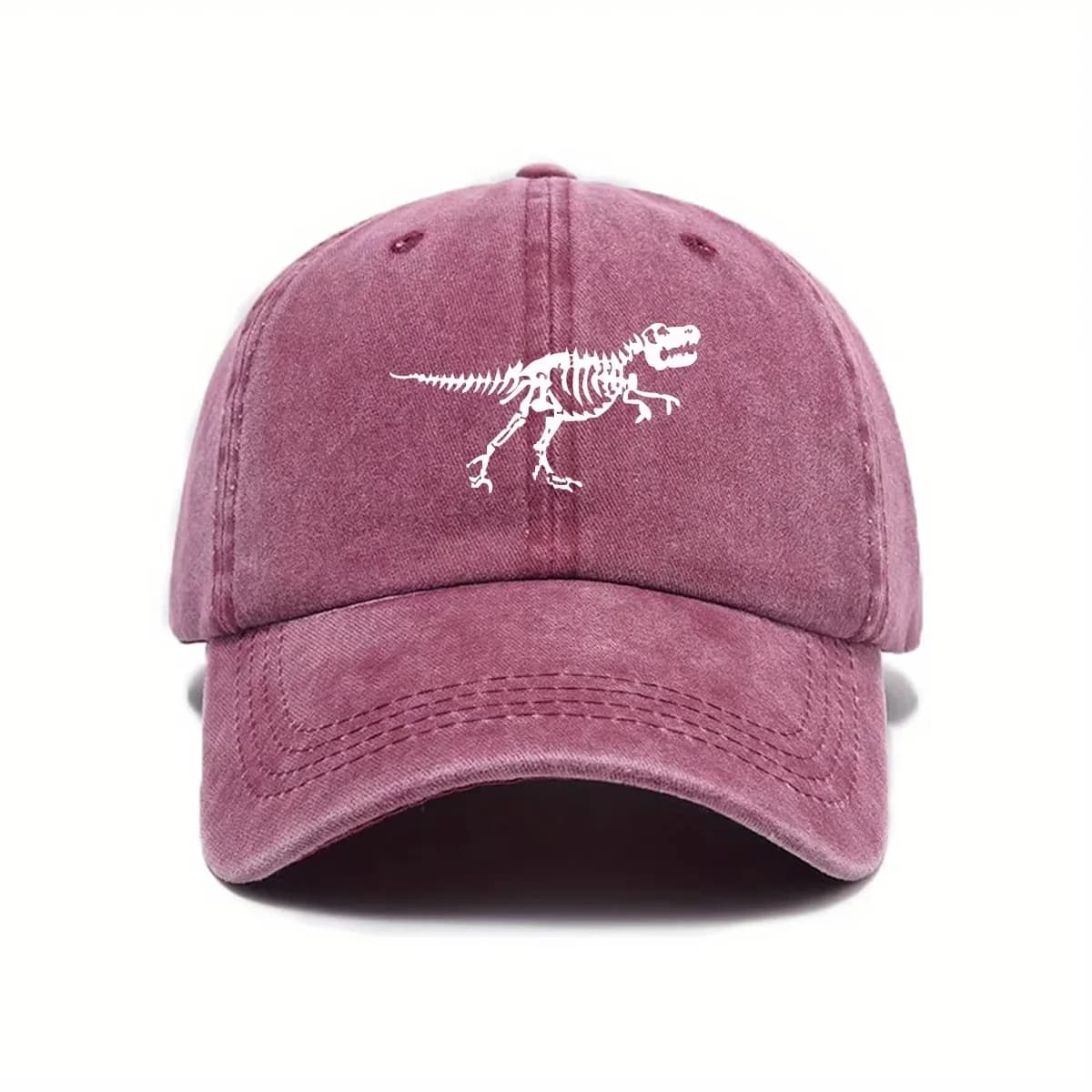 Baseball Hat Retro with Print Dinosaur Skeleton for Men, Fashion Adjustable Hat and Casual for Open Sports