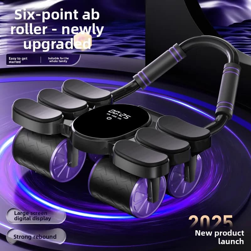 Elbow Support Auto Rebound Abdominal Roller Smart Count Portable Fitness Equipment for Abdominal Crunch Slim Belly Ab Rollers