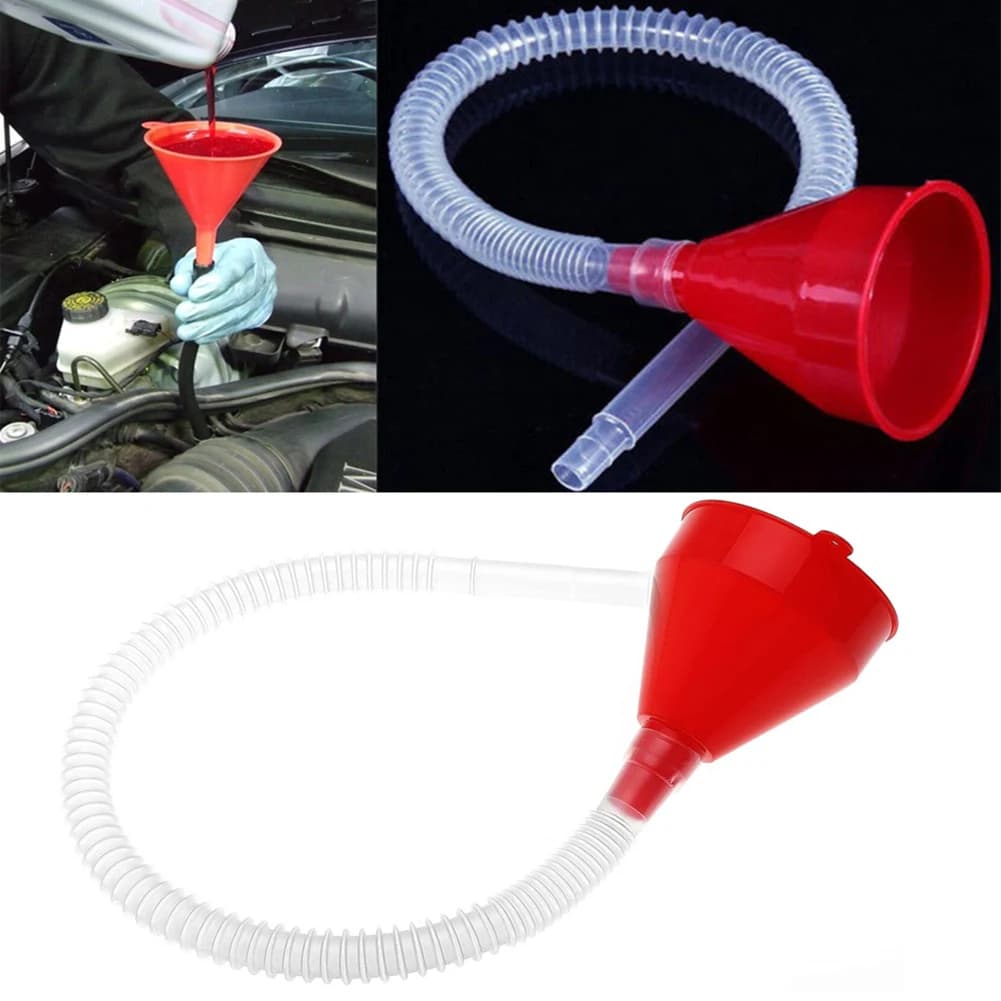 Imbuto per Rifornimento Auto 1/2 Pezzi, Imbuti Telescopici per Carburante e Olio Motore Auto e Moto con Tubo Staccabile