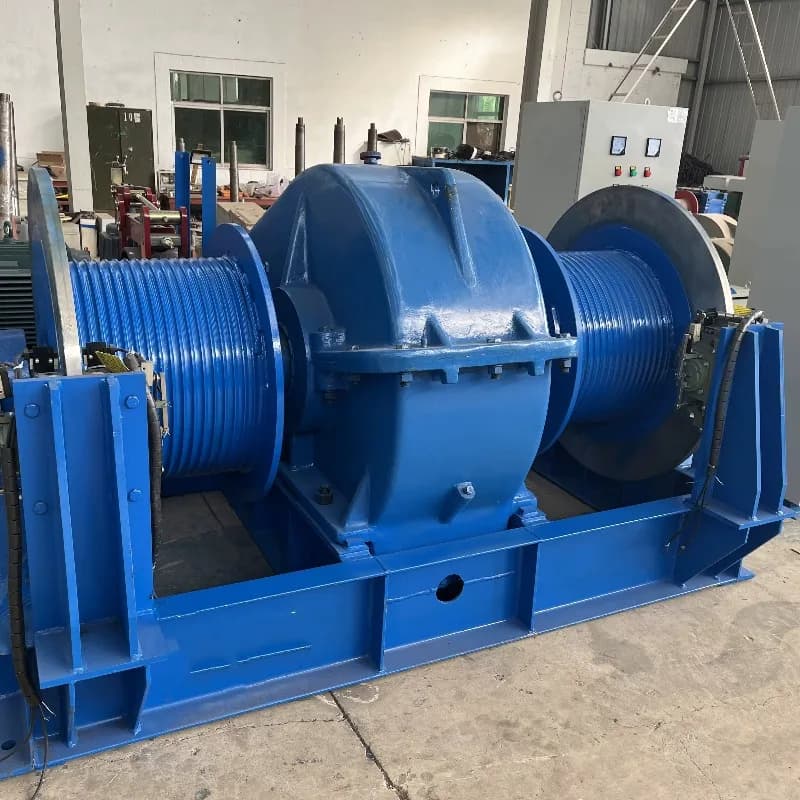 Hydraulic Towing Winch for Marine Slipway 30ton-70ton Boat Electric Anchor Windlass Price on Sale Pump Engine Core Components