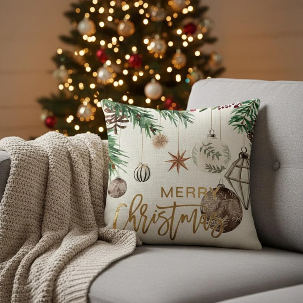 I cuscini natalizi verdi possono essere personalizzati e personalizzati da regalare come regalo di Natale per la decorazione natalizia del divano di un amico di famiglia