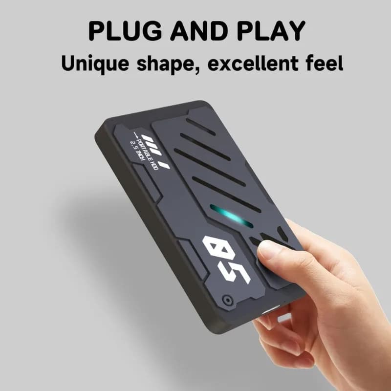 Hard Disk Esterno Ultra Sottile Portatile USB 3.1 Tipo C per PC Mac Xbox PS4 PS5 750GB