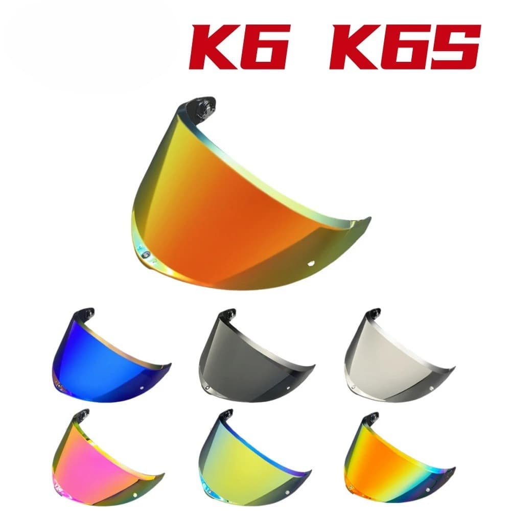 Lenti per casco moto ad alta definizione per modelli K6 K6S Accessori per casco con visione chiara elettrolitica per protezione solare