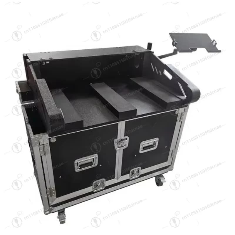Flight Case Idraulico X32 con Supporto per Laptop, Console Mixer, Scatola da Trasporto Antiurto con Ruote