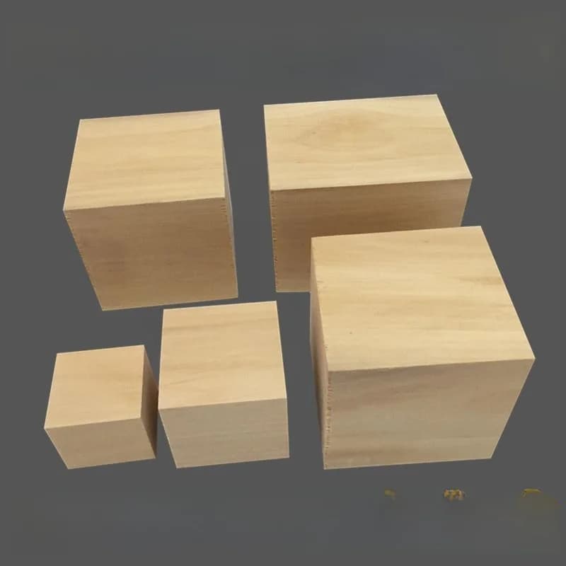 Blocchi Rettangolari in Legno Duro, Cuscinetti per Aumentare l'Altezza, Piccoli Blocchi Cubici in Legno, Pezzi di Legno a Forma Rettangolare, Cuscinetti per Gambe di Mobili