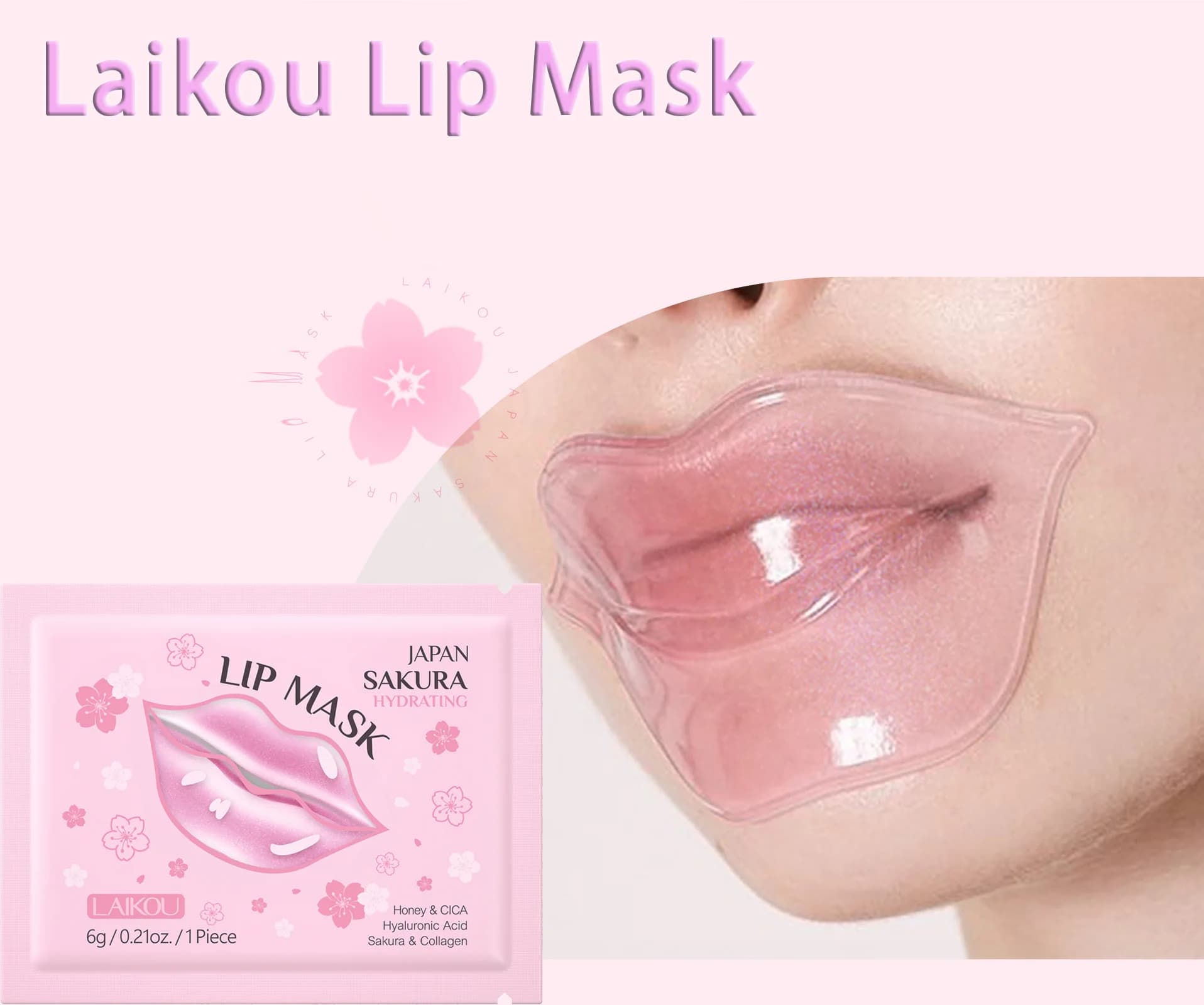 LAIKOU Lip Mask Hydrating Repair Clear lip lines Labial gel Patch Labbra Pad Patch Lip care products 10/5PCS
