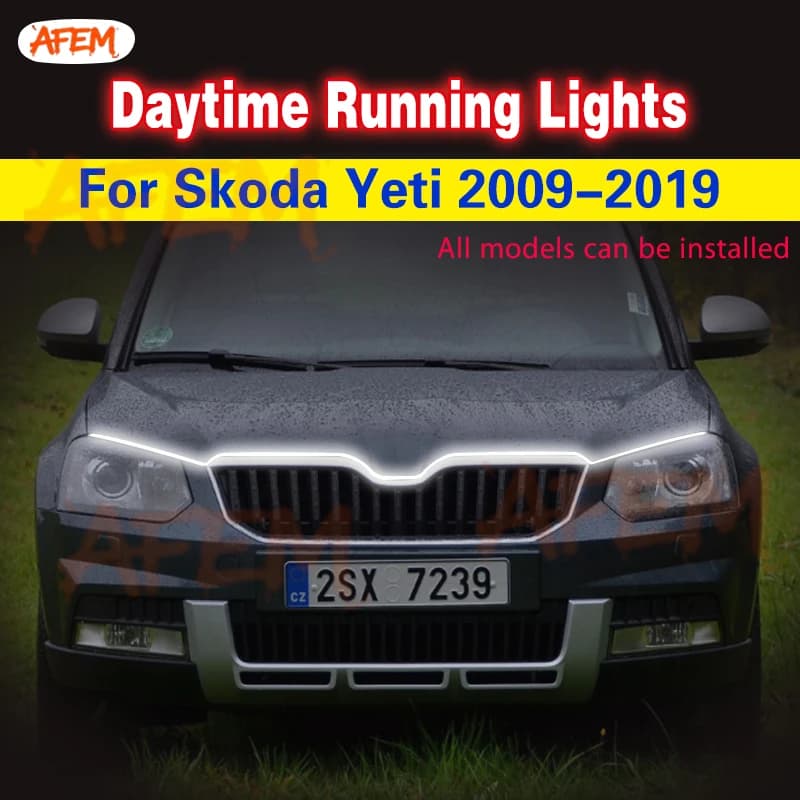 1Pcs LED Daytime Running Lights For Skoda Yeti 2009-2019 DLR Lamps Headlamp Daylight Car Decorative Atmosphere Lamps DRL 12v