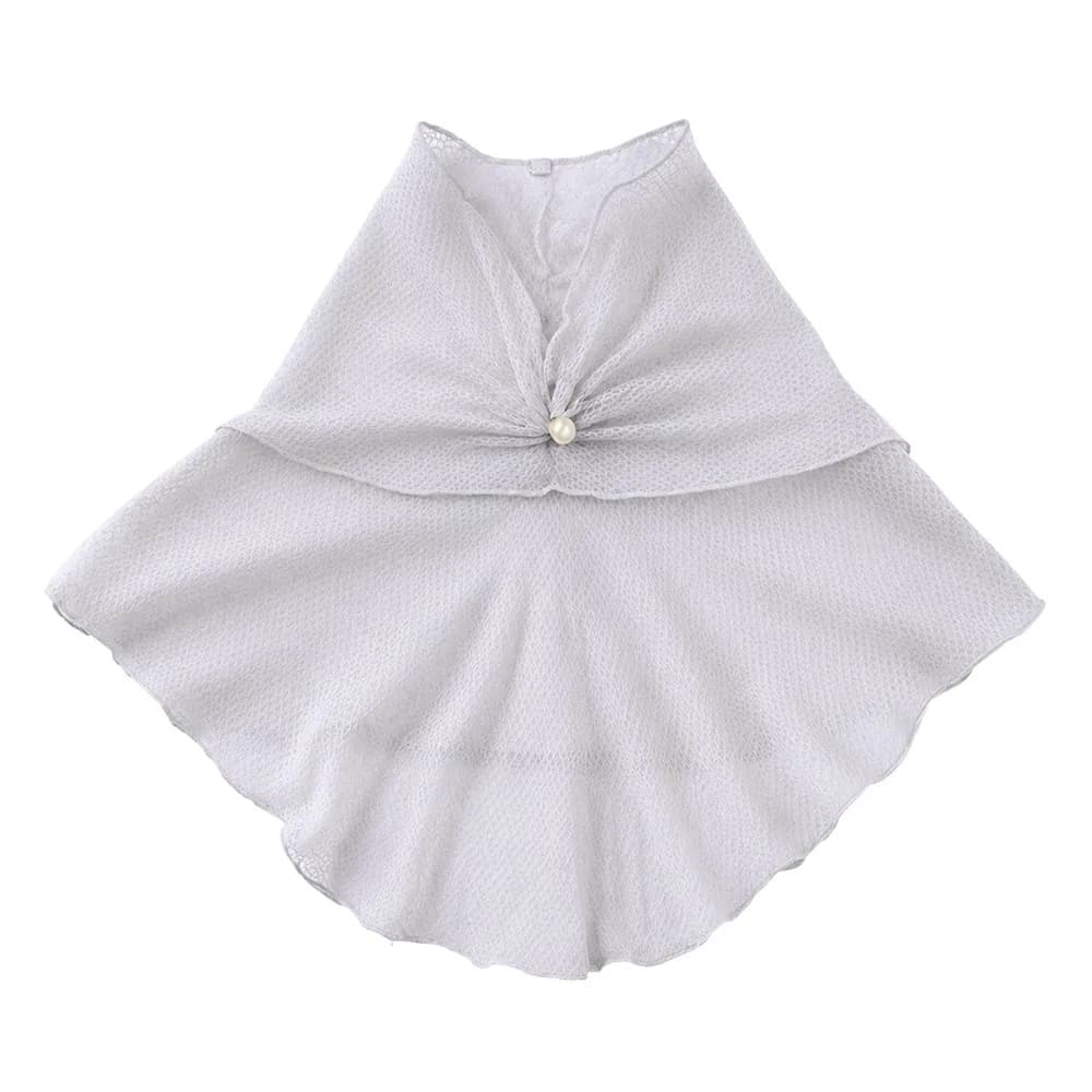 Fashion Mesh Silk Mesh Scarf Windproof Lightweight Neck Protector Breathable Fake Collar Scarf Women
