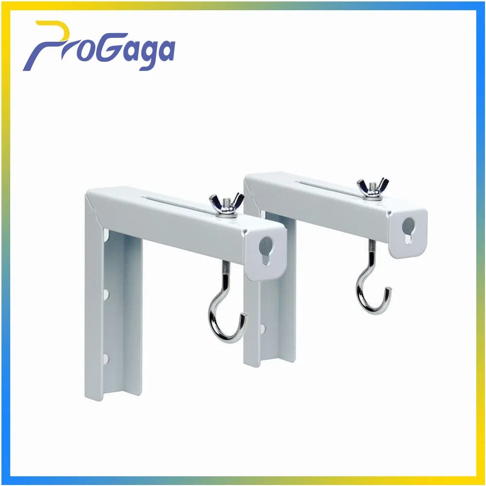 ProGaga proiettore supporto per gancio di montaggio per schermo staffa a L Kit di montaggio a parete viti di estensione regolabili posizionamento dello schermo del film