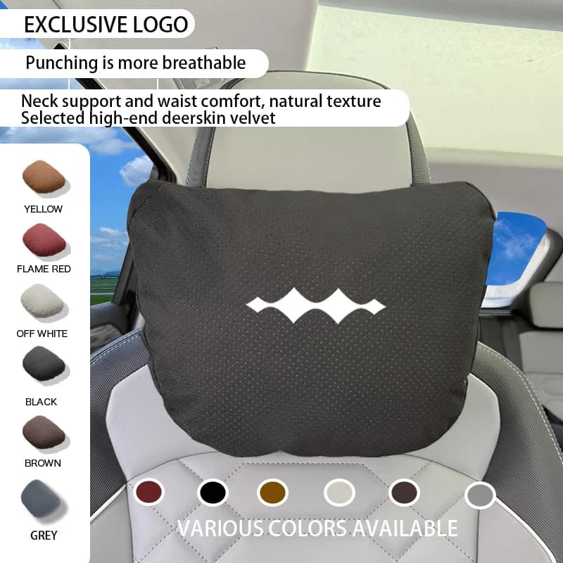 Auto Poggiatesta Supporto Lombare Cuscino Colonna Vertebrale Collo Cuscino Sedile Per BYD FangChengBao Formula Leopard 5 6 8 3 7 Accessori Logo 2024