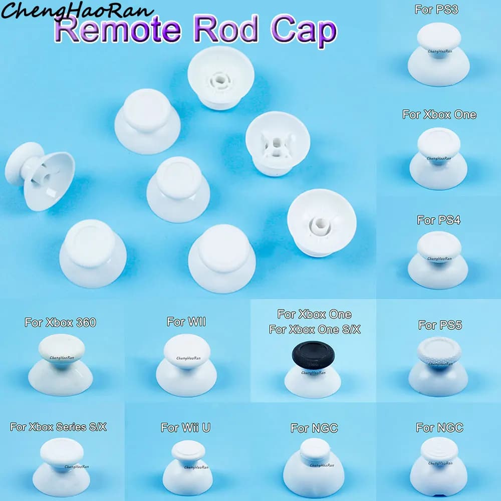 1 pezzo bianco 3D analogico remoto stick cap per PS3 PS4 PS5 Xbox One Series XS 360 controller joystick pollice remoto stick cap parti