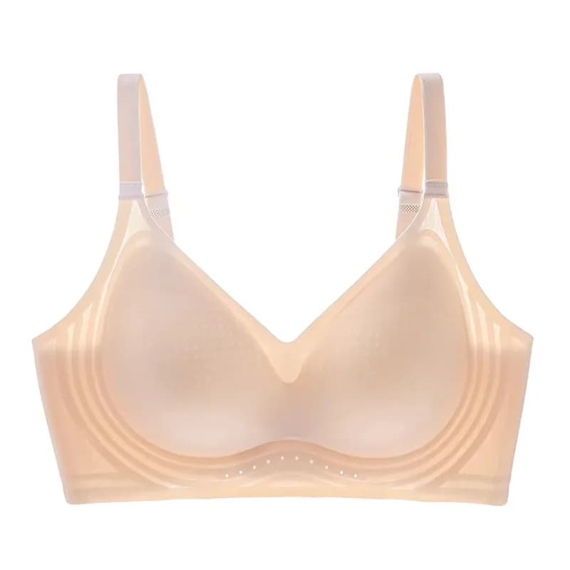 Summer Thin Amino Acid Cool Bra Women Sexy Push Up Gathering Back Smoothing Invisible Foundation Bra Small Bust Daily Stock Hot
