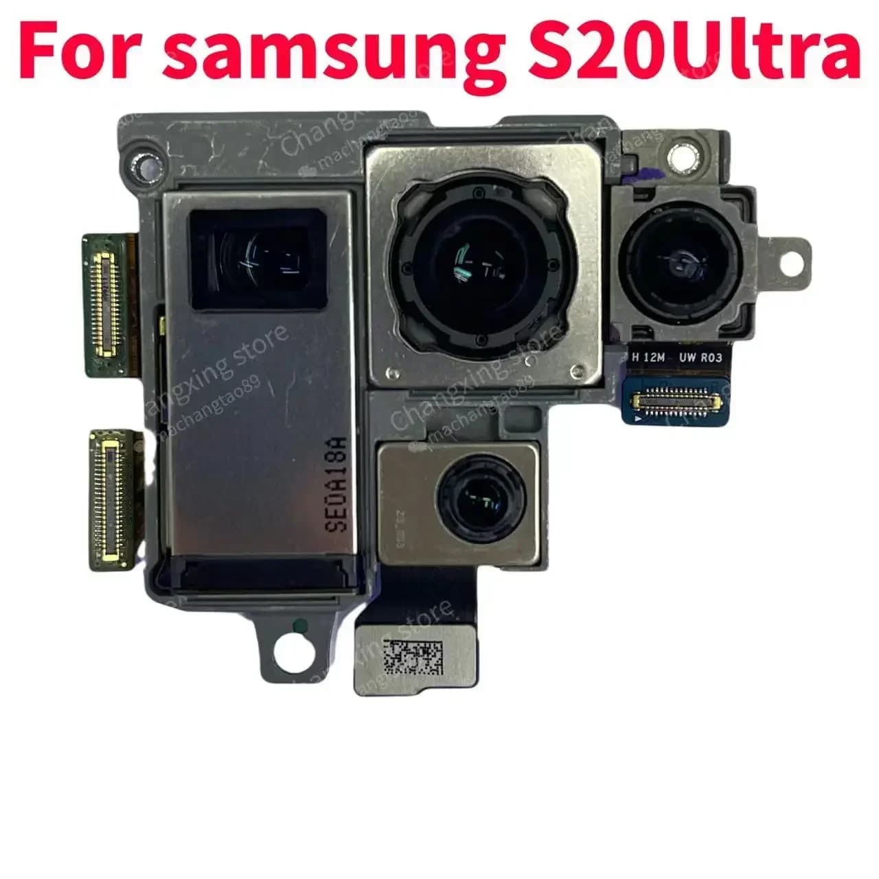 Per Samsung Galaxy S20 Ultra G988B G988F G988U G9880 Prova al 100% Telecamera posteriore OEM