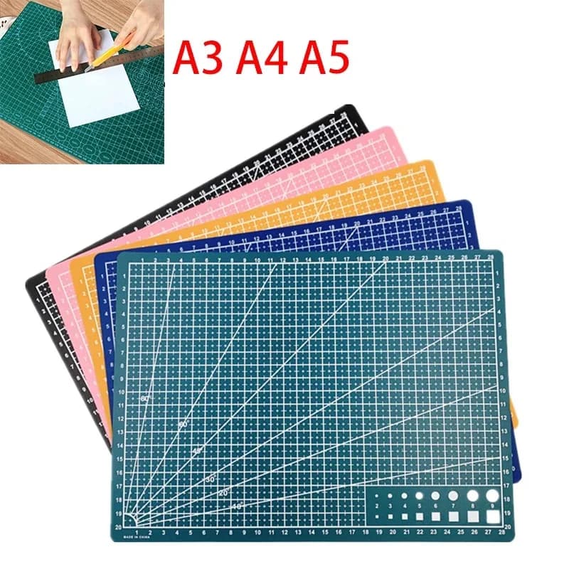 A3 A4 A5 Tappetino da taglio in PVC Banco da lavoro Patchwork Taglio Pad Cucito Manuale Coltello fai da te Incisione Tagliere in pelle Sottostrato laterale