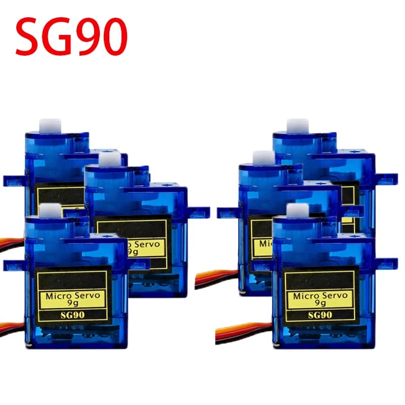 Micro Servomotore SG90 9g 2/4/8/10 Pezzi, Angolo di Rotazione 180/360 Gradi, Adatto per Aeroplani RC, Elicotteri, Auto