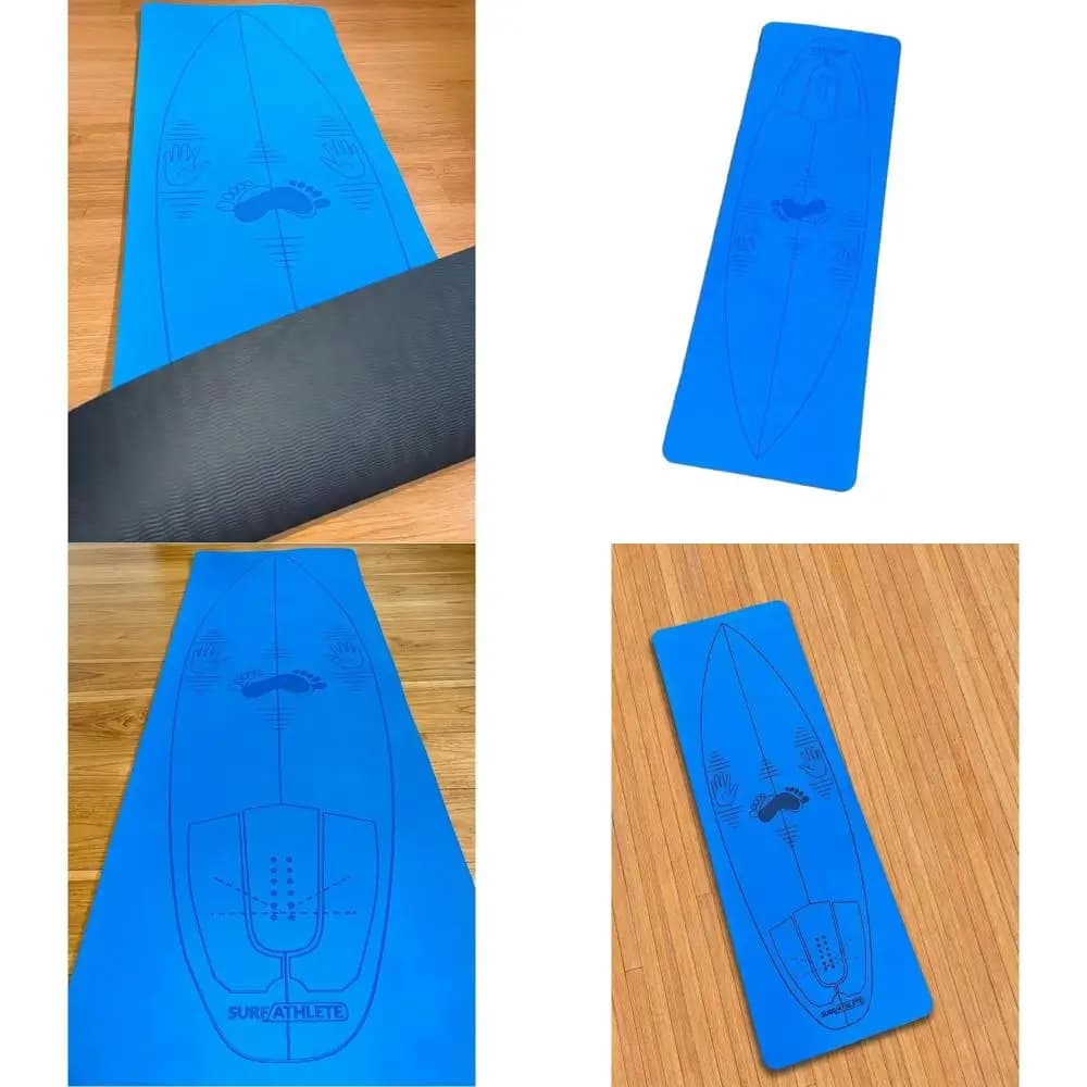 Professional Surf Stance and Pop-Up Training Mat - Surf Stance Practice Yoga Mat, Foot Positioning and Pop-Up Training