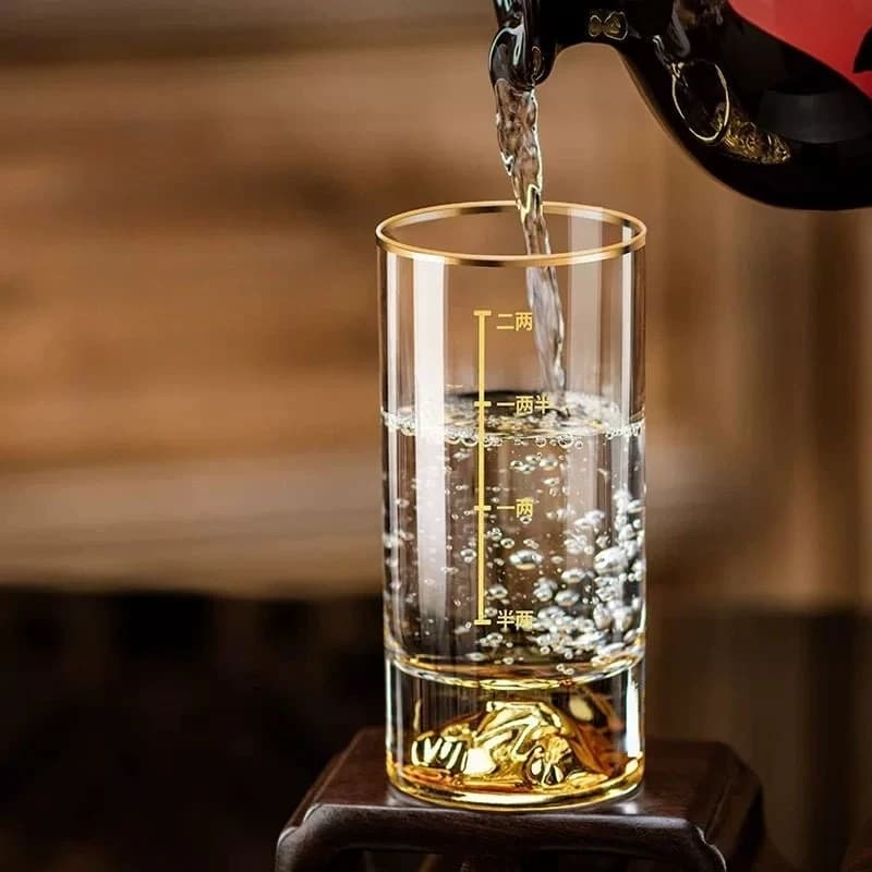 Bicchieri di Lusso per Whisky 50ml/100ml, Coppa per Baijiu Jinshan Erliang, Dispenser per Vino con Scala Graduata, Articoli da Vino di Alta Gamma in Cristallo