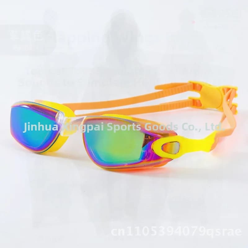 Colorful Silicone Children's Swimwear Colorful Silicone Lenses HD Waterproof Earrings for Young Galvanotecnica Swimming Glasses in Pink Blue