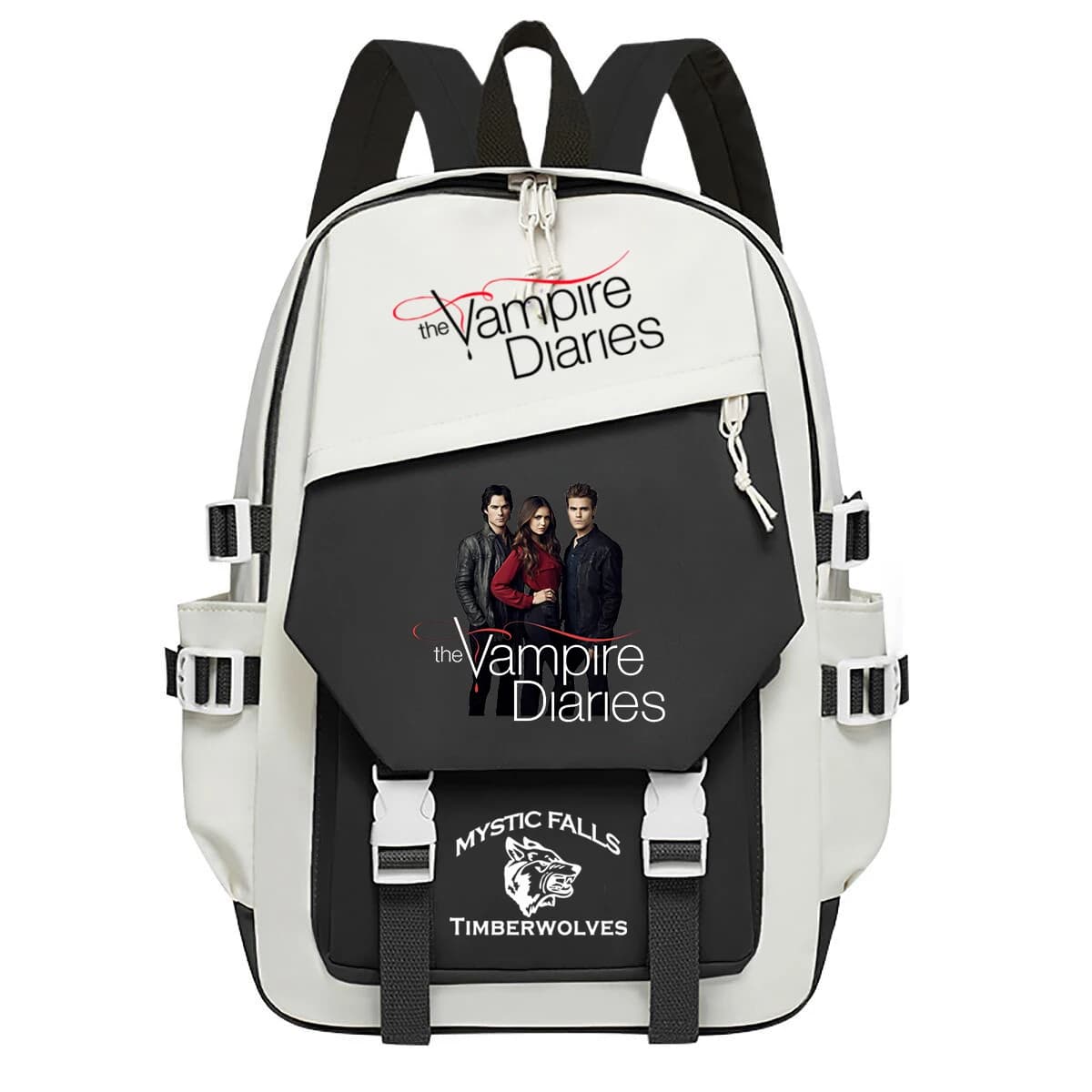 The Vampire Diaries School Backpack Students Gift Movie Pattern School Bags Large Capacity Outdoor Backpack Men Travel Backpack