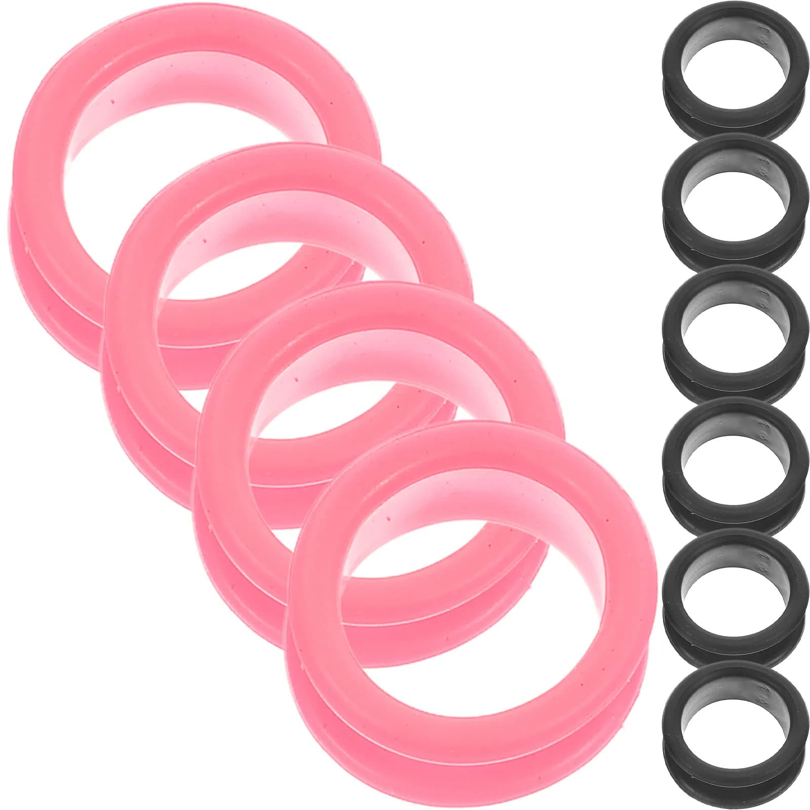 10 Pezzi Anelli in Silicone Morbido e Flessibile per Forbici, Adatti alla Maggior Parte delle Forbici da Parrucchiere e per Animali Domestici, Riducono l'Affaticamento delle Dita, Antiscivolo e Confortevoli