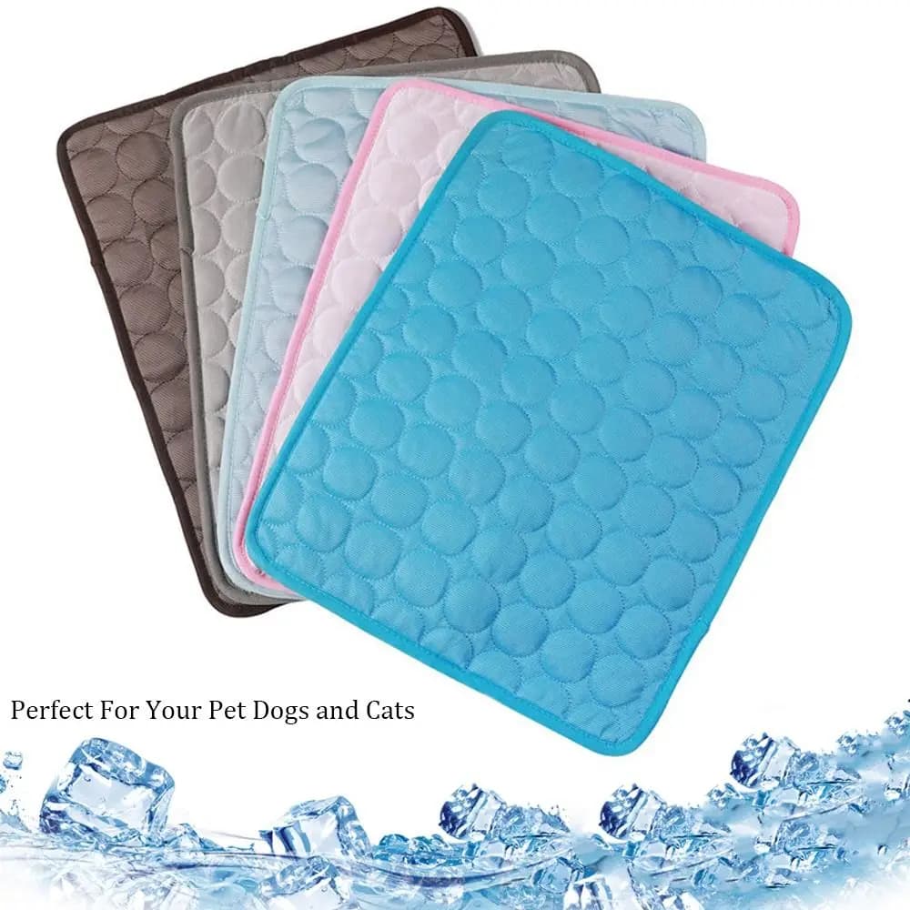 Comfortable Ice Silk Pet Cooling Mat Water Absorption Sofa Cat Sleeping Pad Keep Cooling EZ Clean Puppy Blanket Kids and Adults