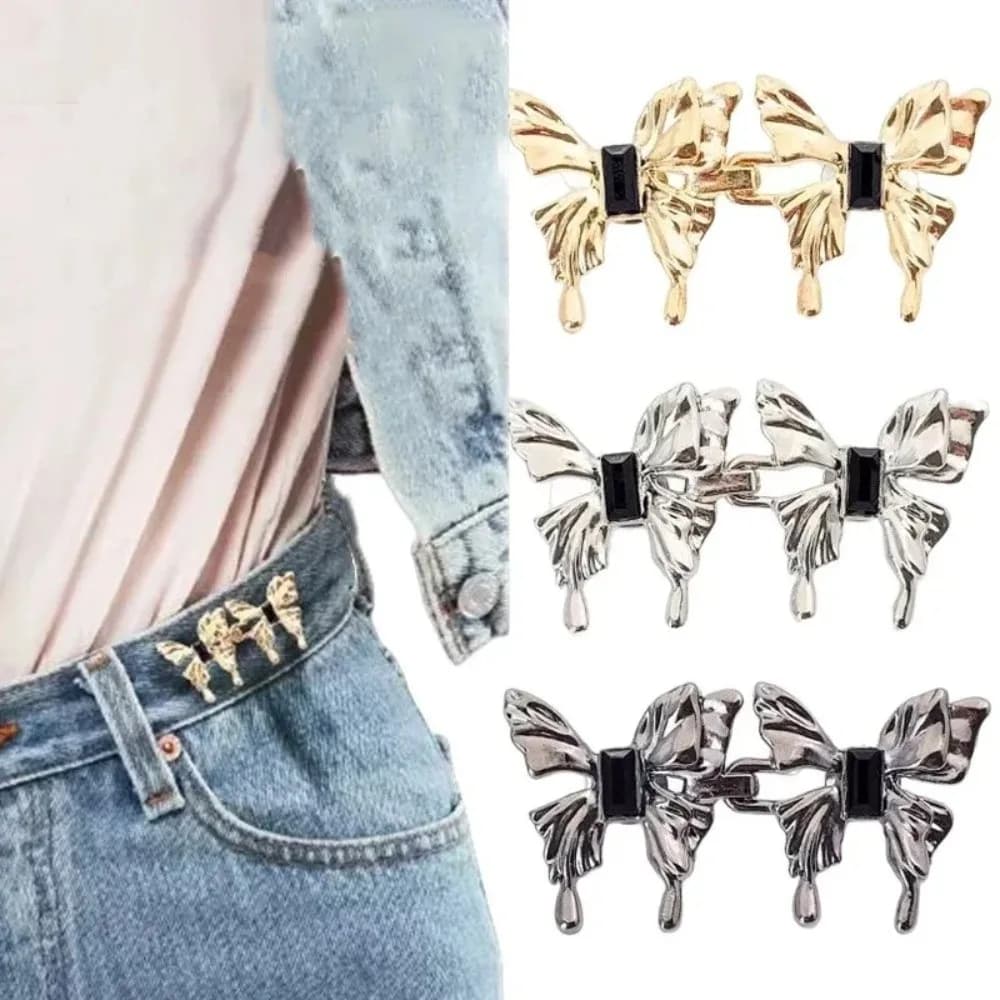 Five Pointed Star Jeans Buttons Butterfly Fixed Pants Pins Adjustable Waist Tightening Tool Fixed Waist Buckle Scarf Fastening