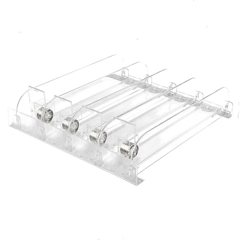Divisorio in Plastica W2.5cm con Sistema di Spinta Automatico per Scaffali di Supermercati e Organizzatore di Bottiglie