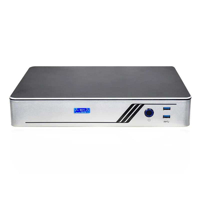 Mini ITX Aluminum Case Compact Desktop PC Chassis for DIY Office Online Class HTPC Media NAS Storage