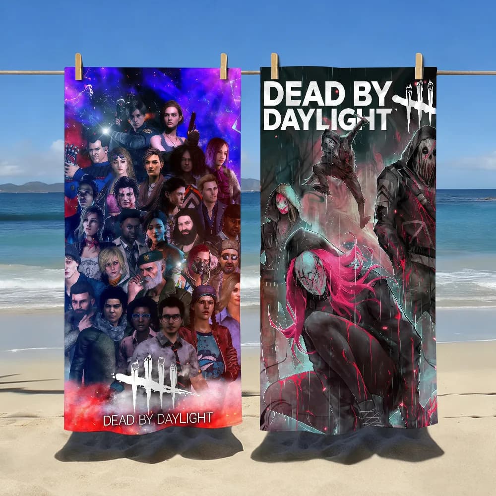 Game D-Dead by D-Daylight-S Asciugamano sportivo ad asciugatura rapida, attrezzatura da viaggio e da campeggio, resistente alla sabbia, morbido, leggero, grande asciugamano da spiaggia