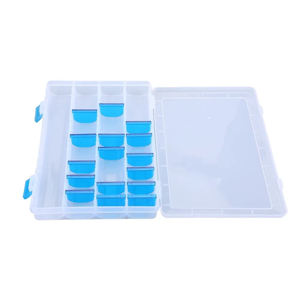 Scatola per Attrezzatura da Pesca in PVC Trasparente 25,1*18*3,7cm, Contenitore Leggero e Visibile per Accessori da Pesca