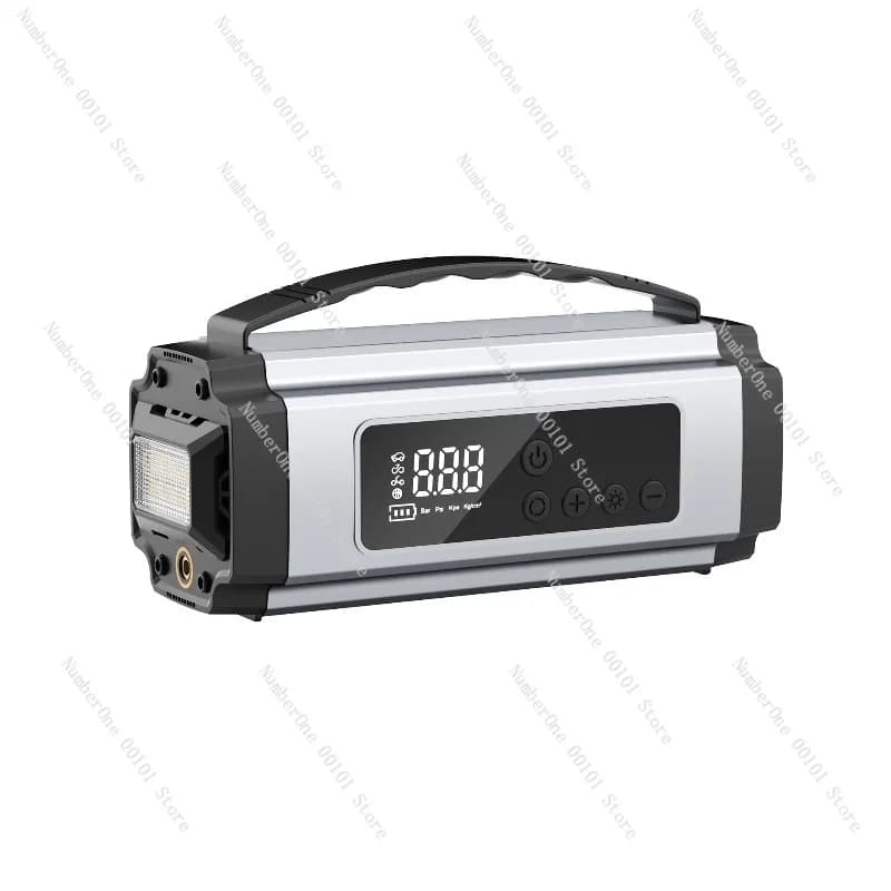 Compressore d'aria wireless per auto, alimentatore di emergenza per avviamento auto, avviatore di emergenza e compressore d'aria tutto in uno, portatile, multifunzione