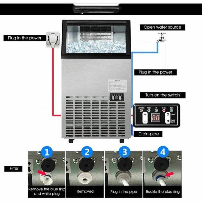 Ice Cube Machine Price Ice Block Making Machine Commercial Ice Maker Machine for Business Iced Coffee Cup