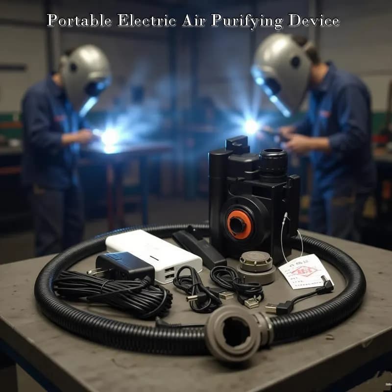 Portable Electric Air Supply Device Air Purifying Respirator Fit For 6800/6200 Polishing Welding Painting Spraying Breath Safety
