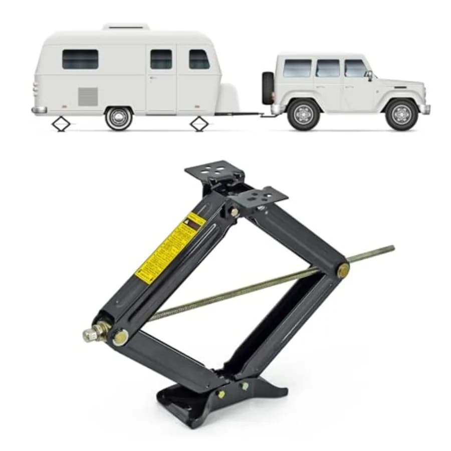 Stabilizzatore universale per camper e roulotte, a forbice, con fissaggio a bullone o a saldare, capacità di carico 2500 libbre, altezza 24 pollici, 5t