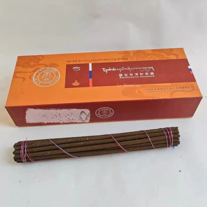 Pianta naturale Incenso tibetano Bastone di incenso fatto a mano/Adorazione del tempio Buddha Purificazione dell'aria interna Calma la mente Joss Stick